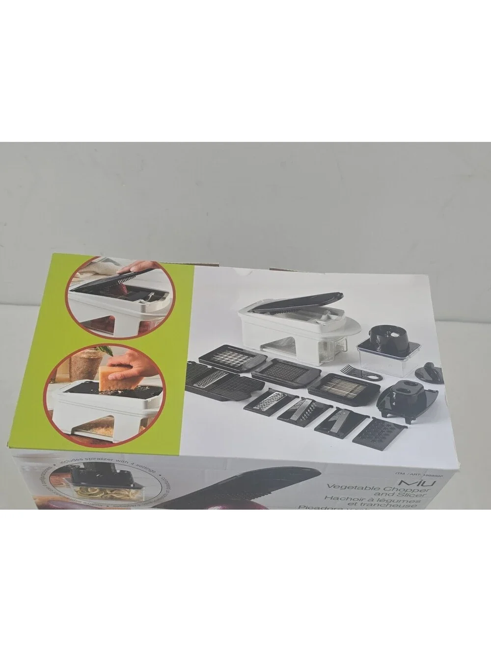 MIU Vegetable Chopper 11-Pc with 3 Interchangeable Dicer Blades & 5 Slicer OB